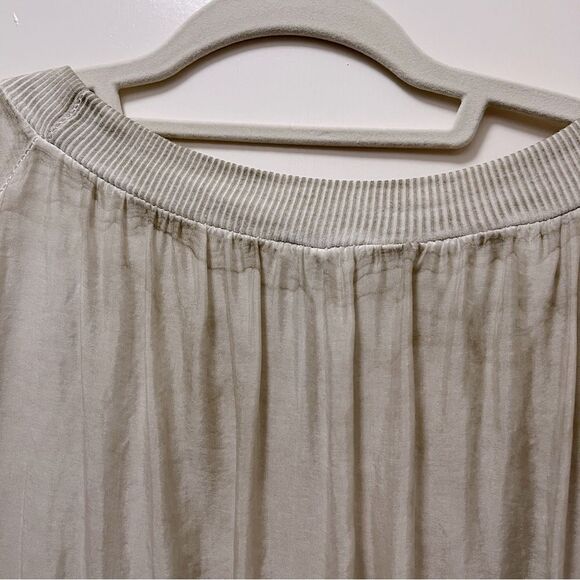 Scandal of Italy Grey wash Silk Rayon blend Billowy Blouse 1X - Picture 5 of 7